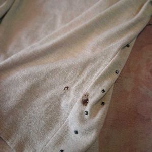 Beige Embellished Top
