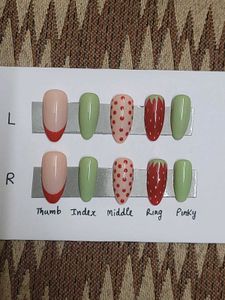 Strawberry Press-On Nails