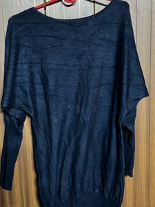 Chic Black Embellished Sleeve Top