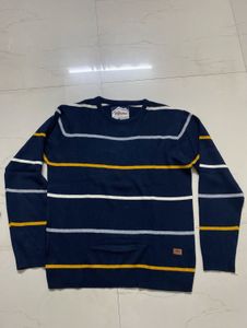 Roadster Men's Striped Knit Sweater