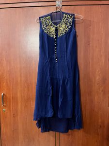 Party Wear Royal Blue Kurta