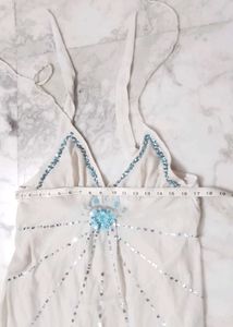 White Beaded Summer Top