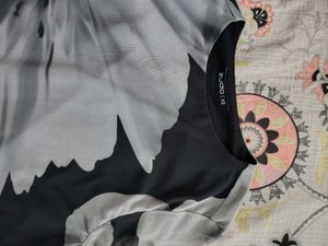 Sheer Floral Print Long Sleeve Top