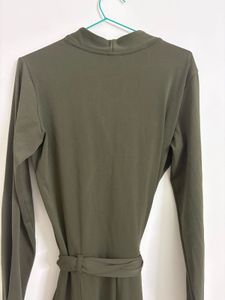 Olive Green Wrap Jumpsuit
