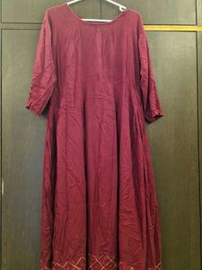 Maroon Casual Dress