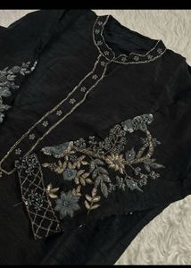 Elegant Black Kurta with Dupatta