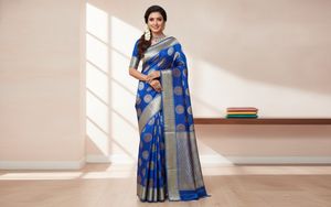 New Royal Blue Silk Saree