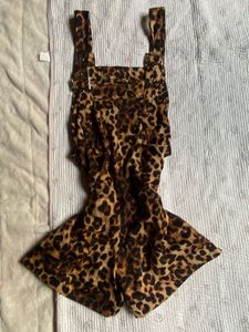 Leopard Print Halter Neck Jumpsuit