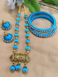 Silk Thread Necklace Set 🥰