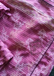 beautiful daily wear saree set, blouse and peticoa