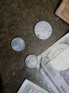 Combo Of Old Notes And Coins
