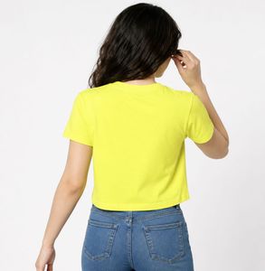 Cute Yellow "I Love You" Crop Top