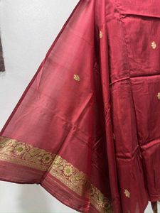 Maroon Banarasi Pant Suit