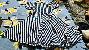 Chic Striped A-Line Dress