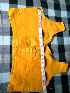 Yellow  cotton Blouse unfinished