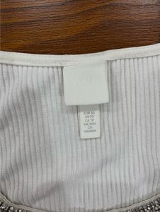 H&amp;M Rhinestone Crop Top