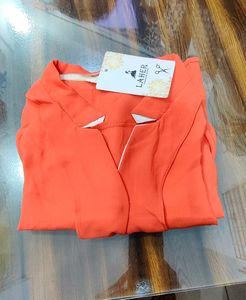 Sleeveless Orange Blouse
