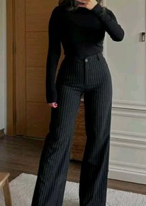 Pinstripe Flared Pants