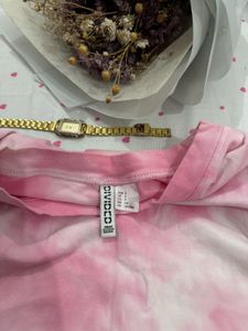 H&amp;M Pink Tie-Dye T-Shirt