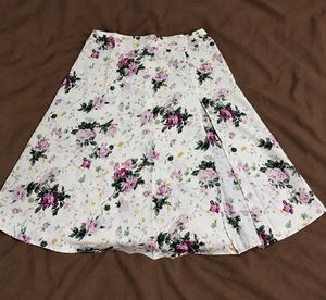 Floral Print Midi Skirt
