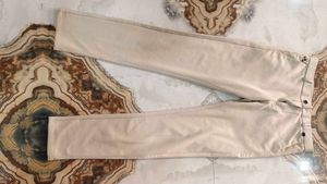 Beige Cropped Trousers