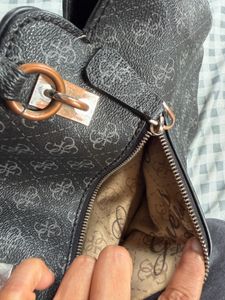 Guess 1981 Monogram Tote Bag - Black