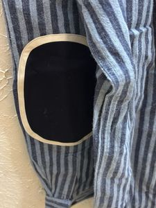 ABKASA Striped Casual Shirt with Elbow Patch