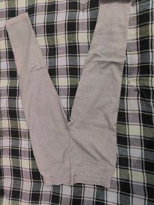 Women Grey Classic Linen Blend Trousers