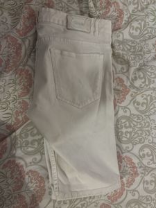 White Cropped Trousers