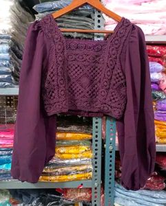 Boho Crochet Square Neck Crop Top