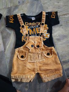 Cute Baby Overalls Set