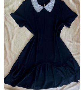 Blue Striped Button-Up Shirt with Embroidered Figu