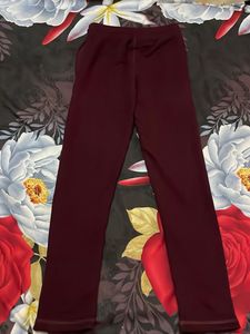 Maroon Joggers with 'New York' Print