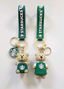 Imported Starbucks Bear Keychain Set of 2