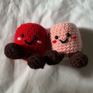 Handmade Crochet Matching marshmallows