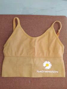 Cute Yellow Daisy Sports Bra