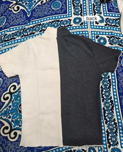 Split Color Mock Neck T-Shirt
