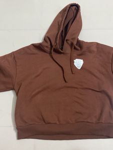 Cozy Brown Cropped Hoodie