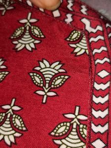 Maroon Printed Kurta Set