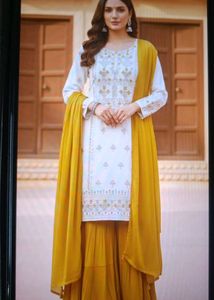 Elegant sharara Set with anarkali dress free
