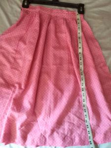 Pink Polka Dot Midi Skirt