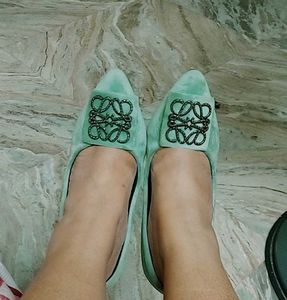 Mint Green Stilatos with Embellished Detail