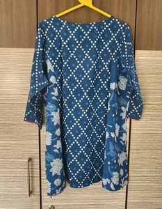 Blue Indigo Print Shrug XXL