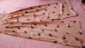 Peach Floral Wide-Leg Jumpsuit