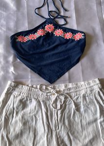 Embroidered Beach Top