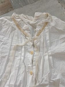White Cotton Boho Blouse