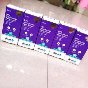 pack of 5 The Derma 10% Niacinamide Face Serum