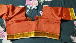 banarasi cotton silk sari with blouse