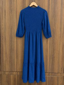 Blue smocked dress