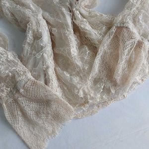 Elegant Lace Blouse with Puff Sleeves